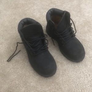 Boys black timberlands
